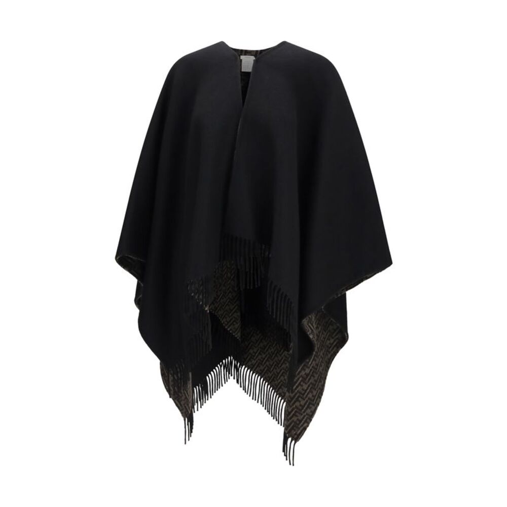 Fendi Women Ff Zucca Wool And Cashmere Poncho